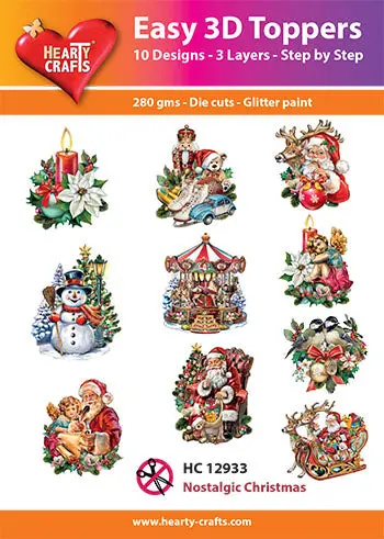 Hearty Crafts - Easy 3D-Toppers Nostalgic Christmas 1