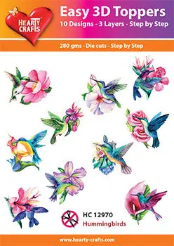 Easy 3D-Toppers Hummingbirds 1