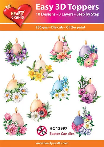 Easy 3D-Toppers Easter Candles 1