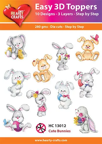 Easy 3D-Toppers Cute Bunnies 1