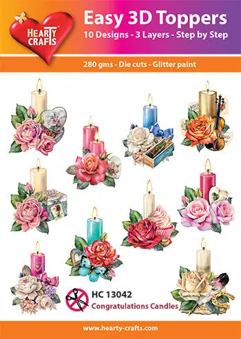 Easy 3D - Toppers Congratulations Candles 1