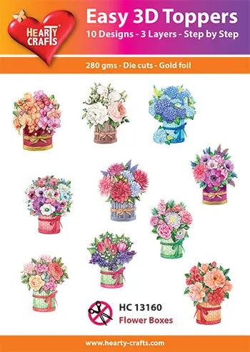 Easy 3D-Toppers Flowers Boxes 1