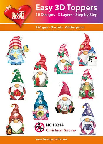 Hearty Crafts Easy 3D Toppers Christmas Gnomes 1