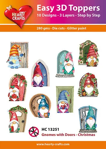 Hearty Crafts Easy 3D-Toppers Gnomes With Doors - Christmas 1