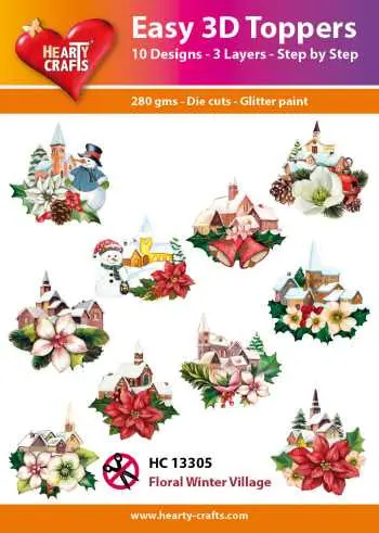 Hearty Craft Easy 3D Topper Floral Winter Florals 1