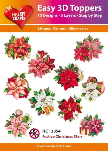 Hearty Craft Easy 3D Topper Festive Christmas Stars 1