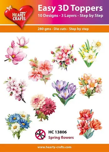 Hearty Crafts Easy 3D Toppers - Spring Flowers 1