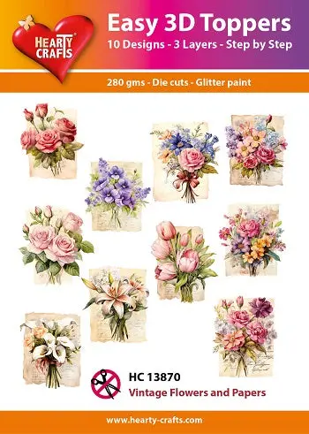 Easy 3D Toppers - Vintage Flowers & Papers 1