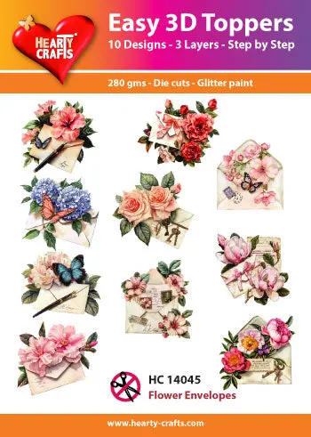 Hearty Crafts Easy 3D Topper - Flower Envelopes 1