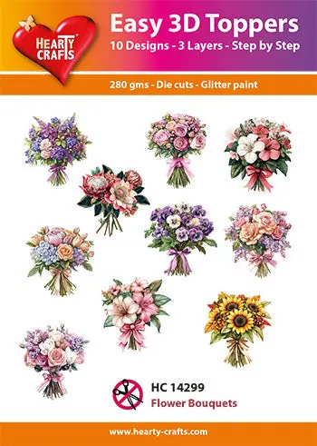 Hearty Crafts Easy 3D Topper - Flower Bouquets 1