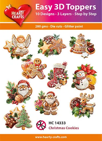 Hearty Crafts Easy 3D Toppers - Christmas Cookies 1