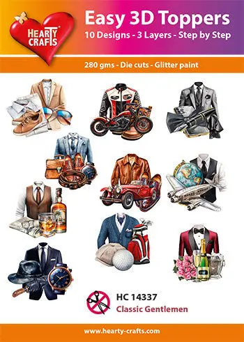 Hearty Crafts Easy 3D Topper - Classic Gentlemen 1