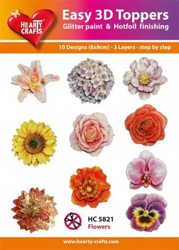Easy3d Precut Toppers - Flower Heads 1