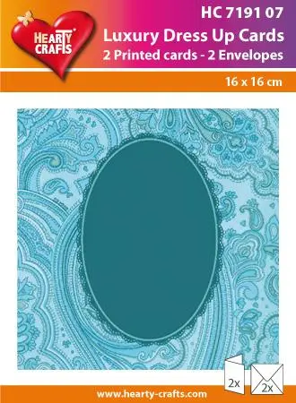 Luxury Dress Up Cards - Blue Oval 1