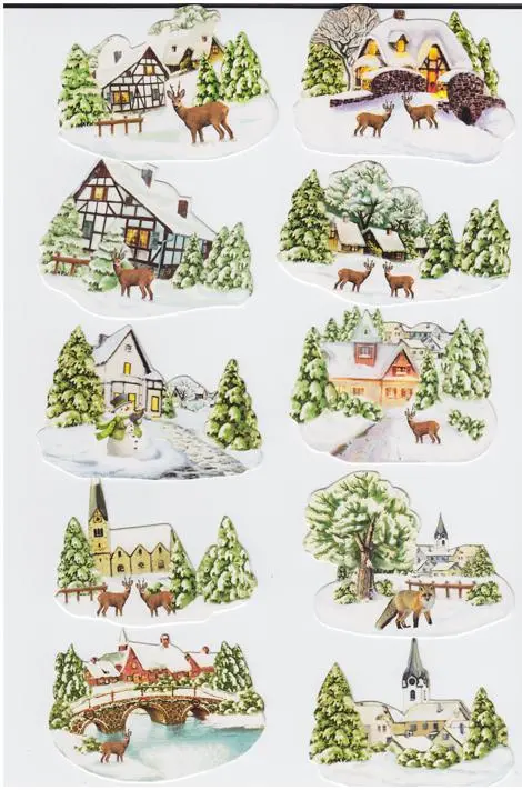 Easy 3-D  Winter Village (10 Designs) 1