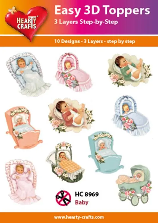 Hearty Crafts Easy 3D Toppers Baby 1