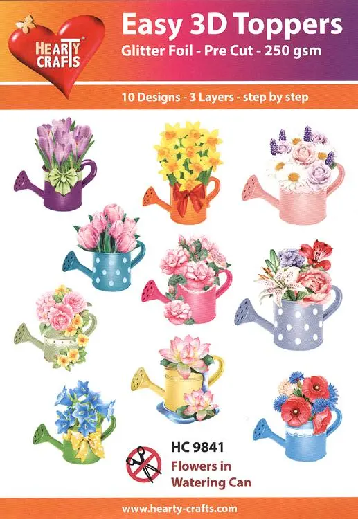 Easy 3D - Flowers In Watering Cans 1