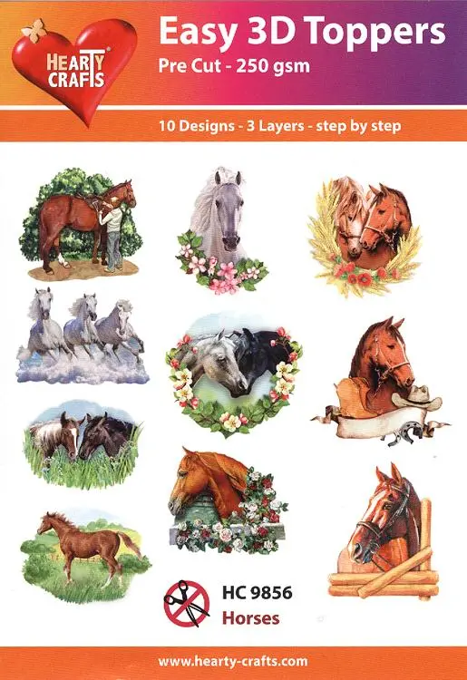 Easy 3D Toppers: Horses 1