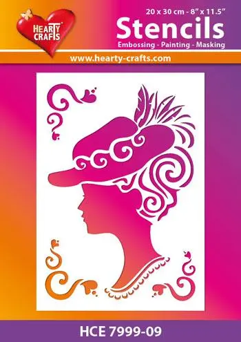 Hearty Crafts Fancy Lady Stencil 8 X10 1
