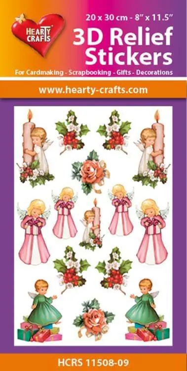 Hearty Crafts 3D Relief Stickers A4 - Little Angels 1