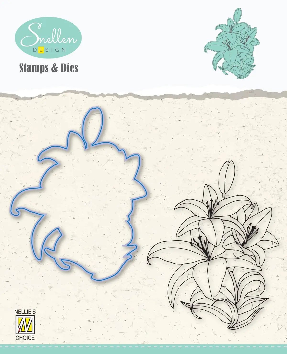 Snellen Design Flowers Lily Die & Stamp Set 1