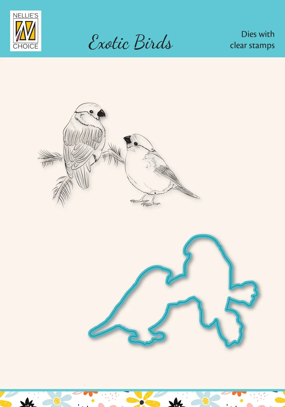 Nellie's Choice Die & Stamp Set - Exotic Birds Series - Sporophila 1