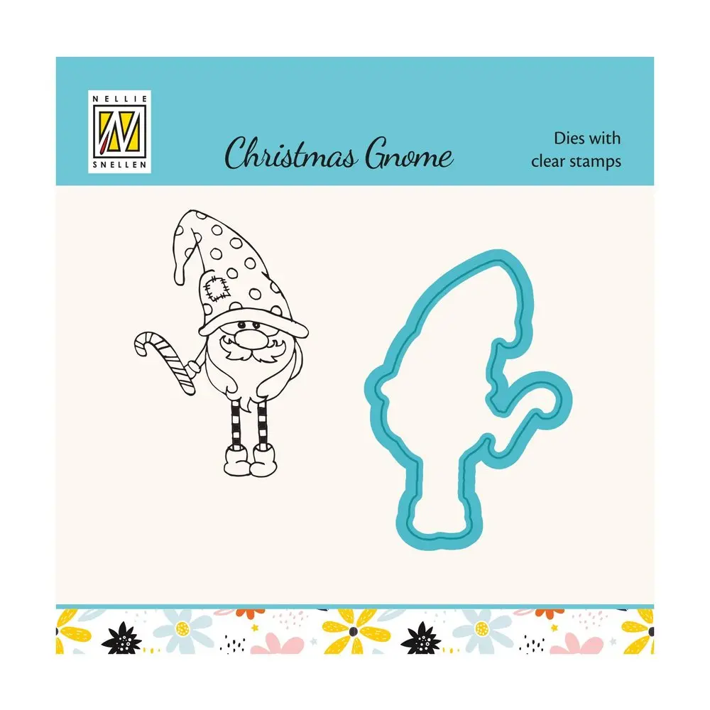 Die & Clear Stamp Set - Xmas Gnome Serie Candystick 1