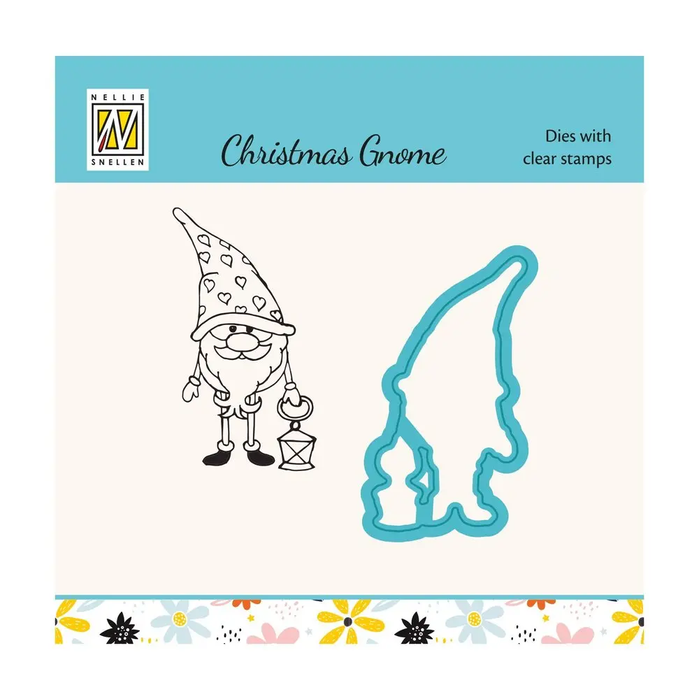 Die & Clear Stamp Set - Xmas Gnome Serie Lantern 1