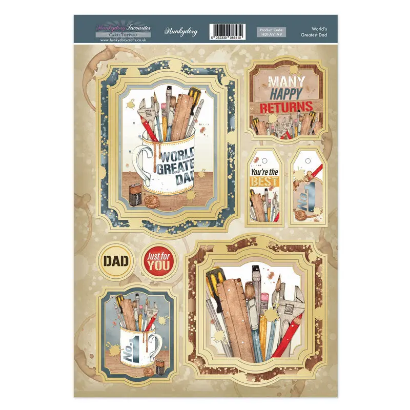 Hunkydory Topper Favourites - World's Greatest Dad 1
