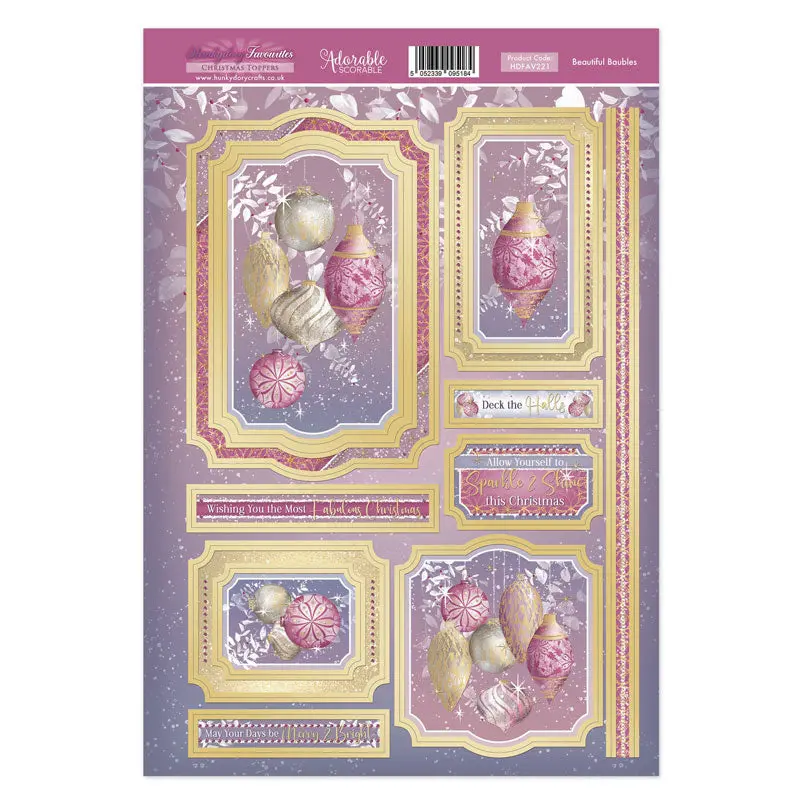 Hunkydory Topper Favourites - Beautiful Baubles 1