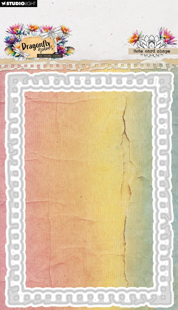 He Cutting Die Note Card Shape Dragonfly Dreams 105X148x1mm 2 Pieces 1