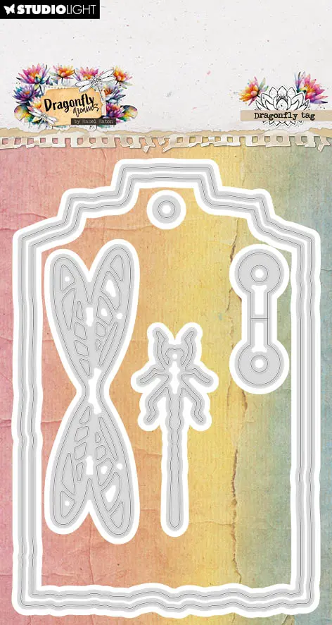 He Cutting Die Dragonfly Tag Dragonfly Dreams 70X106x1mm 6 Pieces 1