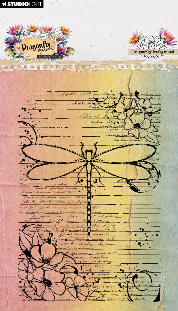 He Clear Stamp Dragonfly Background Dragonfly Dreams 93X136x3mm 1 Pieces 1
