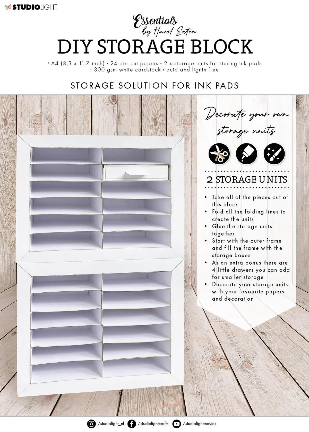Hen Diy Storage Block Ink Units Essentials 210X294x5mm 24 Sh Nr.57 1
