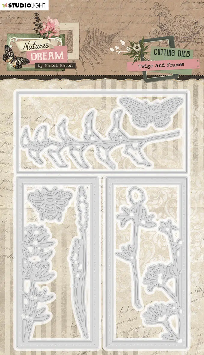 Hen Cutting Dies Twigs And Frames Natures Dream 95X143x1mm 8 Pc Nr.706 1