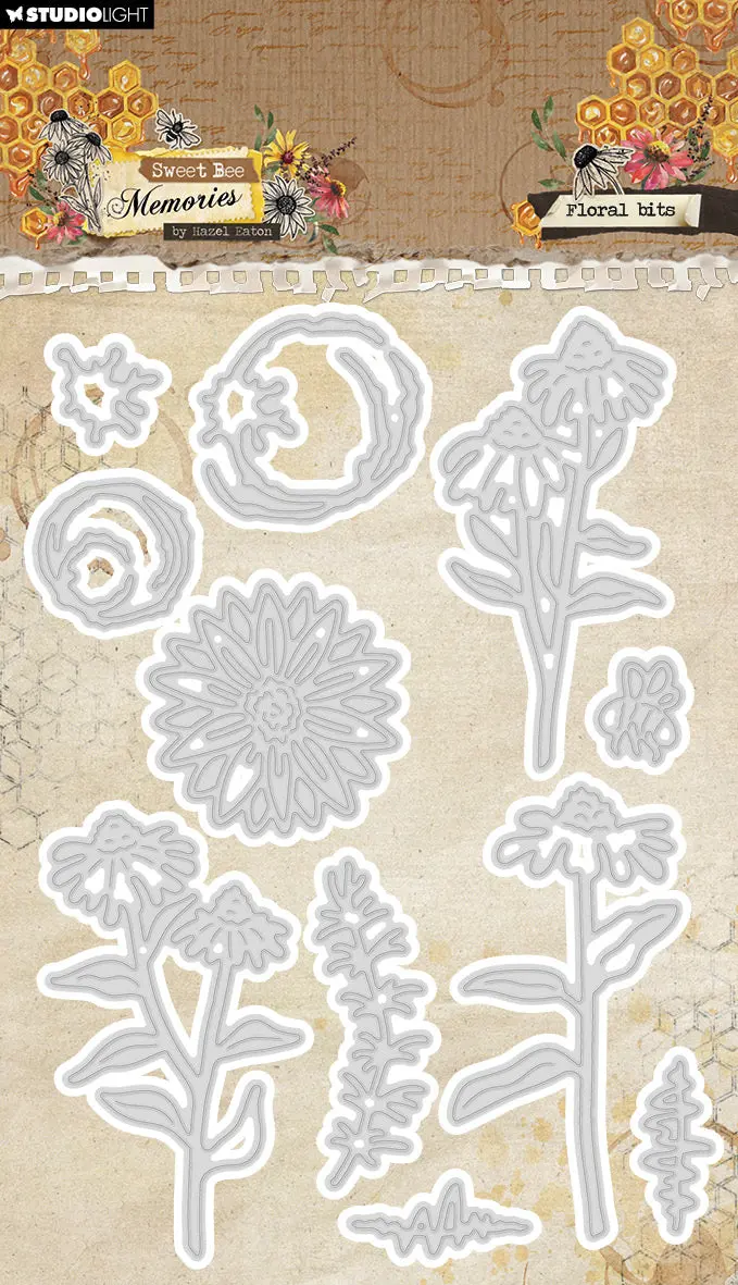 He Cutting Dies Floral Bits Sweet Bee Memories 11 Pc 1