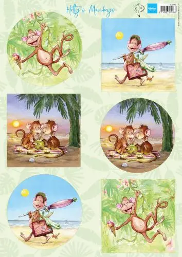 Cutting Sheet Hetty's Monkeys A4 1