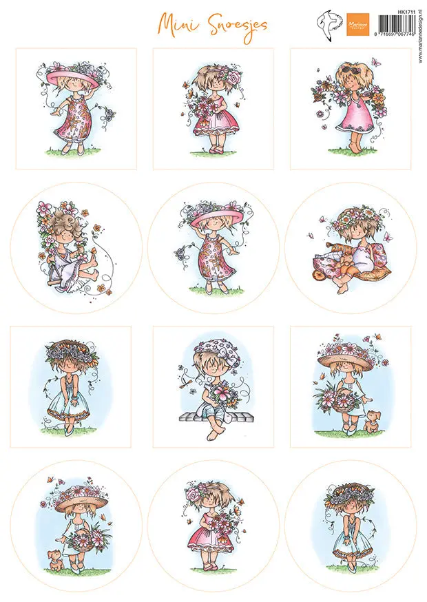 Marianne Design A4 Cutting Sheet - Hetty's Mini's - Summer Snoesjes 1