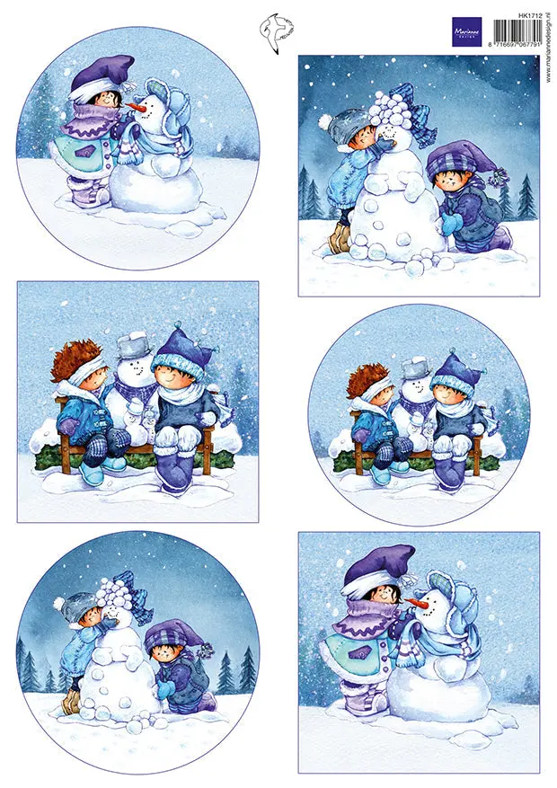 Marianne Design A4 Cutting Sheet - Hetty's Snoesjes - Winter 1