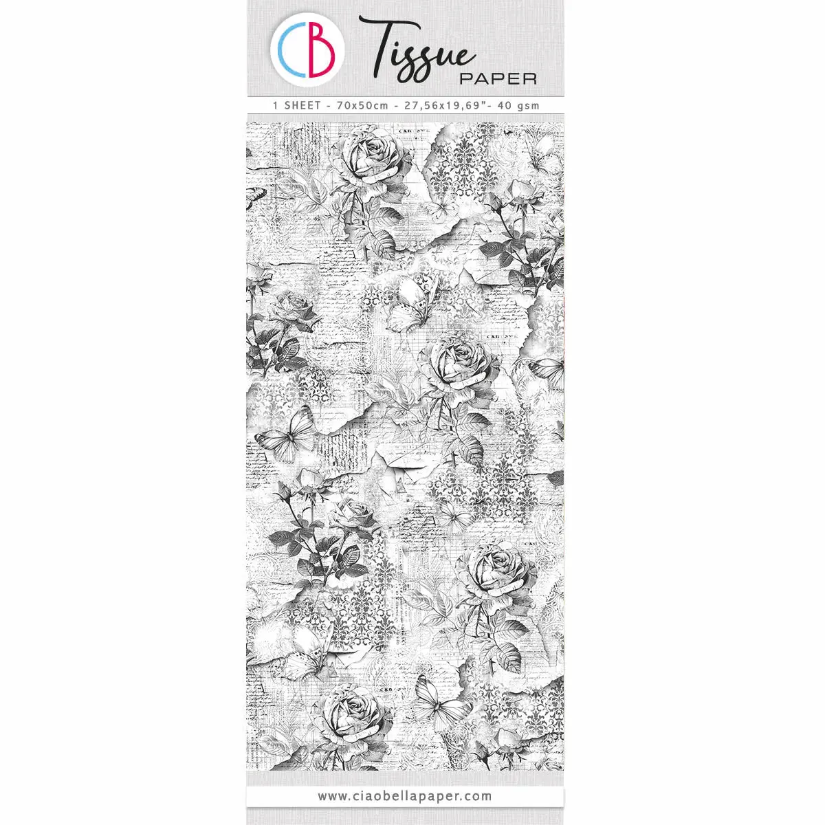 Tissue Paper Cm69x49 27.66"X19.29” Millefleur 1