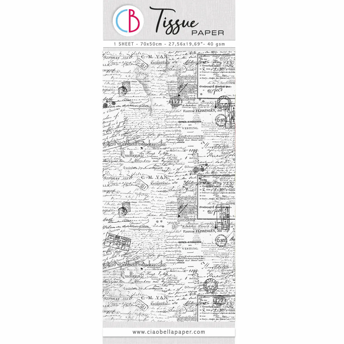 Tissue Paper Cm69x49 27.66"X19.29” Gentlemen Words 1