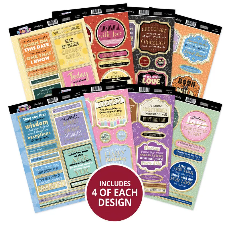Hunkydory Humour Luxury Card Toppers Kit 1