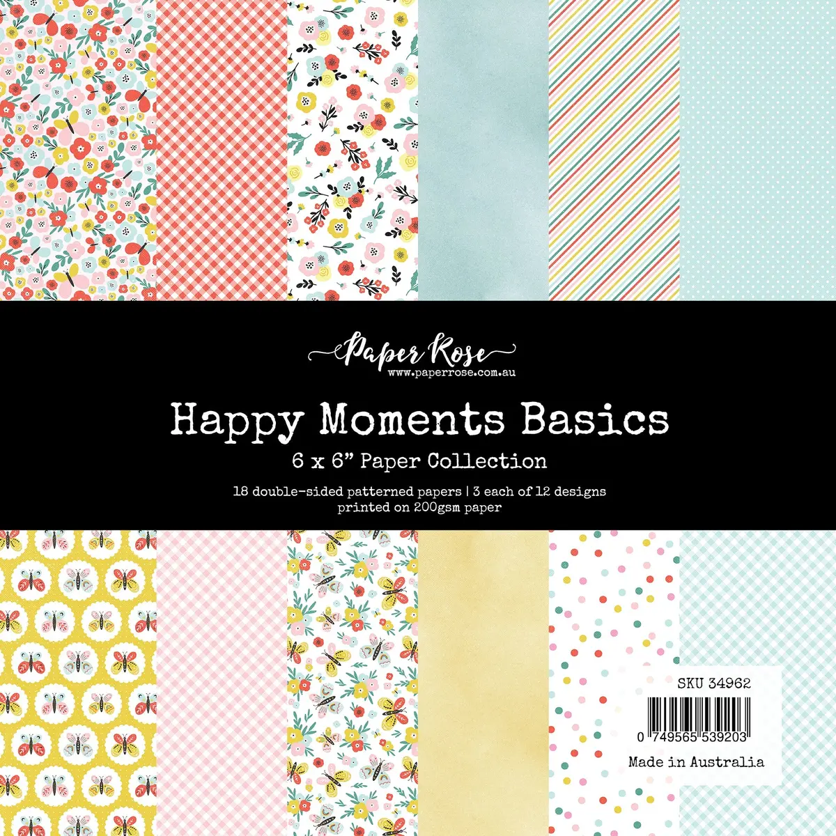 Happy Moments Basics 6X6 Paper Collection 34962 1