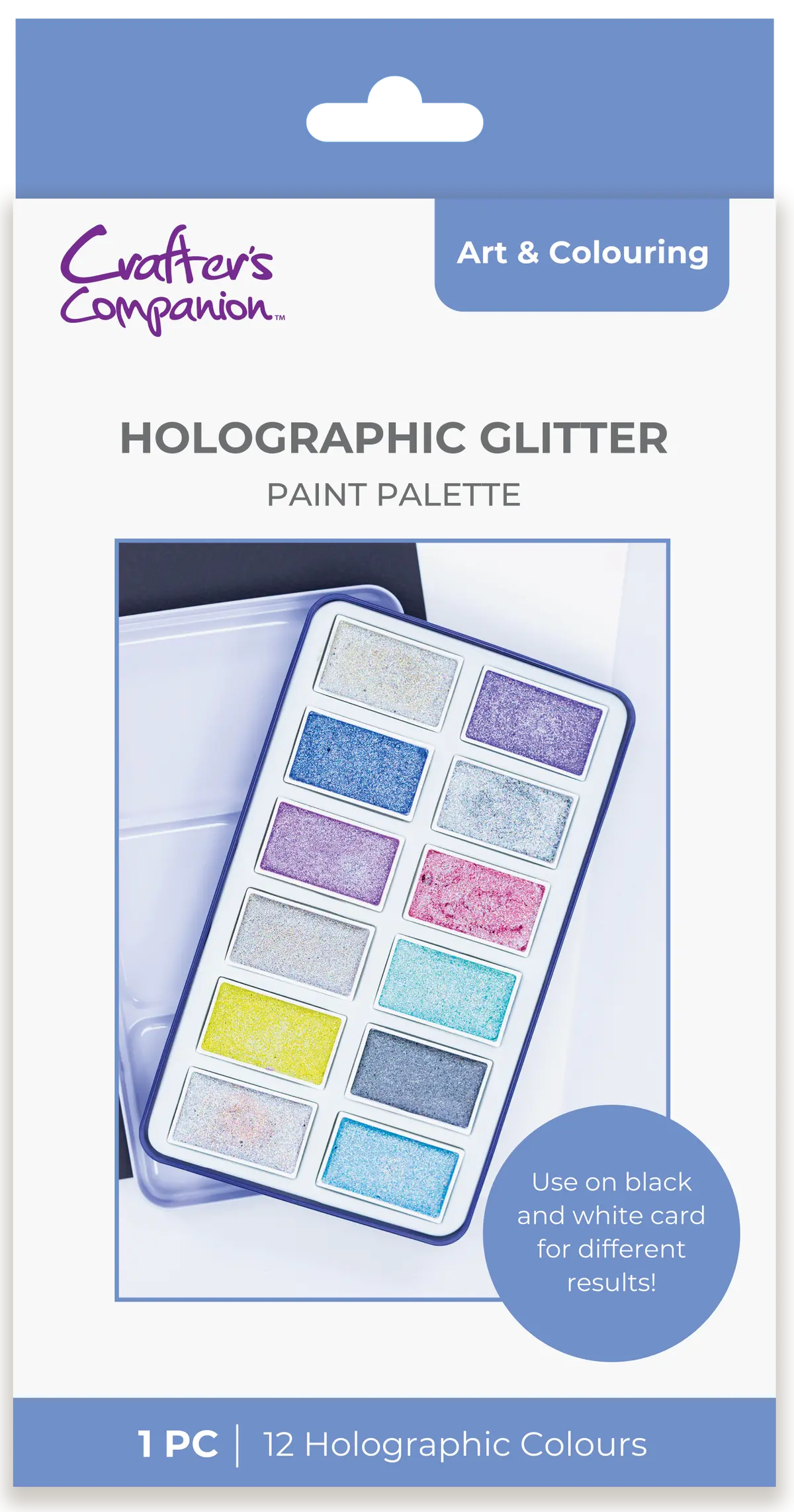 Crafter's Companion Holographic Glitter Paint Palette - 12 Colours 1