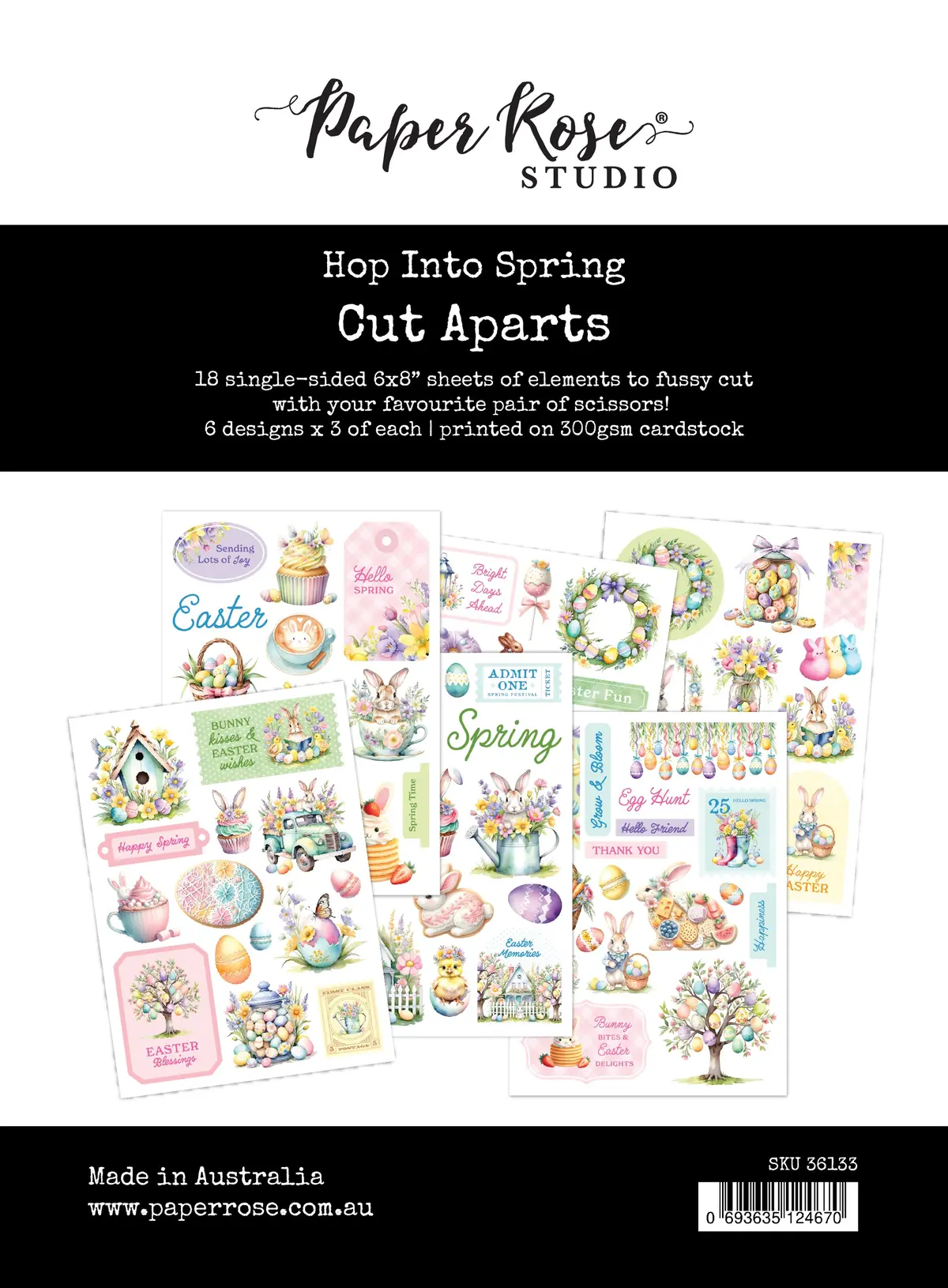 Hop Into Spring 6 X 8" Cut Aparts 36133 1