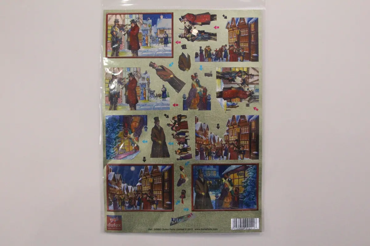 Dufex Metallic Pre-Cut 3D Sheet - Festive Street Scenes 1