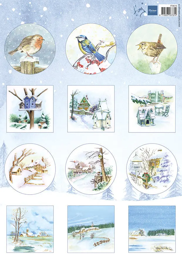 Marianne Design A4 Cutting Sheet -Tiny's Mini's Winter 1