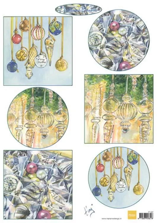Marianne Design Christmas Baubles Cutting Sheet 1