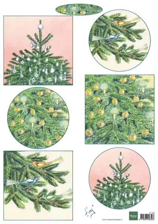 Marianne Design Christmas Trees Cutting Sheet 1