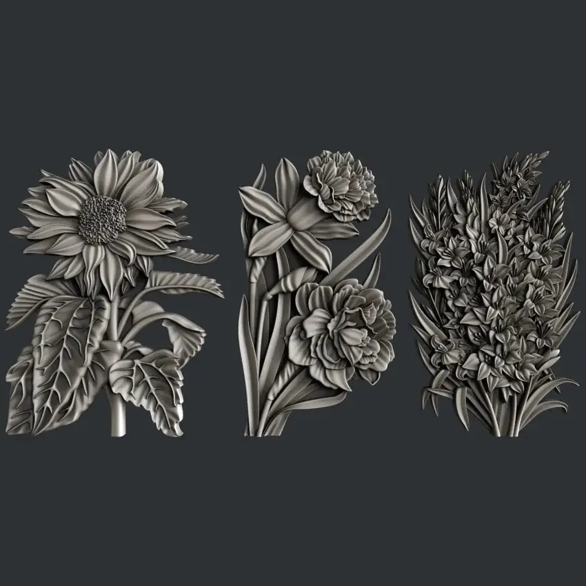 Zuri Designs Flower Blooms Set 1 1